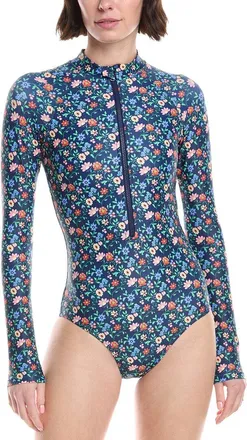 Shoshanna Printed Rashguard One-Piece