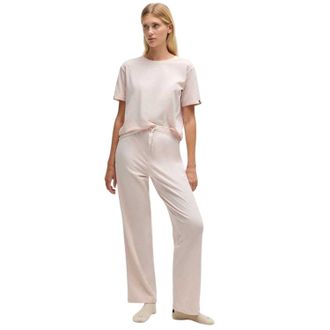 Off-white Off White Gestreepte pyjamabroek voor dames met een relaxte pasvorm (Pastel Roze)