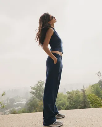 Vuori Clothing Halo Modern Straight Leg Pants | Blue Coast Heather | XS, Size Extra Small