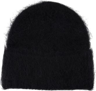 Toteme Alpaca Gebreide Muts - Dames - Hoeden - Zwart - ONE Size - Accessoires