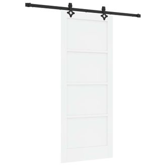 vidaXL Puerta Corredera Blanco Y Negro 83 X 202 Cm Vidaxl