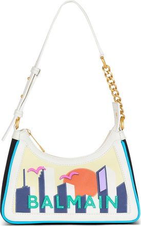 Balmain B-Army Postcard Canvas & Leather Shoulder Bag in Aaa Multi at Nordstrom