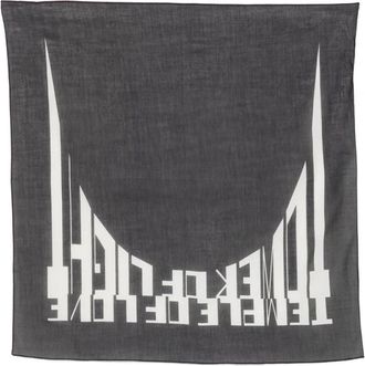 Rick Owens Grafische Vierkante Sjaal - unisex - Sjaals - Zwart - ONE Size - Accessoires