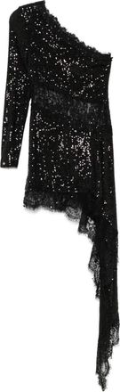 Nissa Abito corto con paillettes - Nero