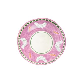 Arcucci Feather Pink Plate Fruit 23 cm