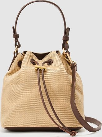 Reiss Natural Raffia-effect Drawcord Bucket Bag