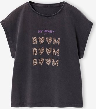 Vertbaudet T-Shirt weit M&auml;dchen anthrazit