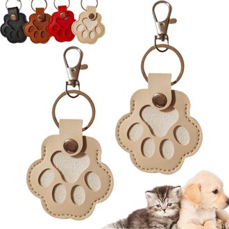 Generic Pet Hair Storage Bag, Dog Hair Collector Keychains Charm Memorial Gift, Dog Furs Storage Key chain, Pet Furs Memorial Keepsake, leather Pets Memorials