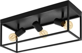 Eglo Eglo - Silentina 3 Lamp Semi Flush Light Black