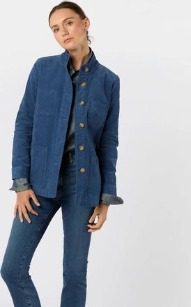 Ann Mashburn Chore Jacket In Dutch Blue Stretch Cord