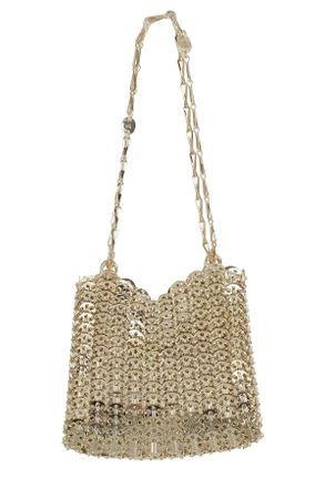 Paco Rabanne Light Gold 1969 Double Chain Brass Clutch