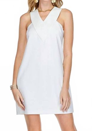 Jade Yoga V-Yoke Halter Mini Dress In White