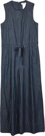 Max Mara Denise Jumpsuit - Dames - Jumpsuits - Blauw - 2XS - Katoen - Jumpsuits & Playsuits