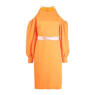 Stella McCartney Abito Off-Shoulder con Dettaglio di Perle - - Dresses - Donna - Arancione - S