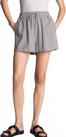 Thread & Supply Caelis Gingham Shorts In Charcoal