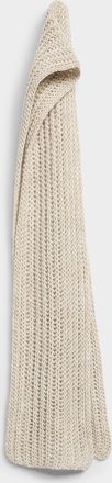 Simons Womens Fluffy knit scarf Exclusive collection from Italy