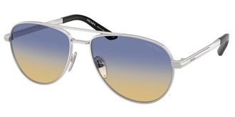 Prada PR A54S 27506Z Mens Sunglasses Silver Size 60