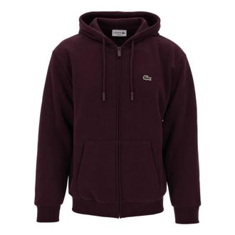 Lacoste Hoodies & sweatvesten, Heren, Paars, S, Katoen, Zip-through Sweatshirt