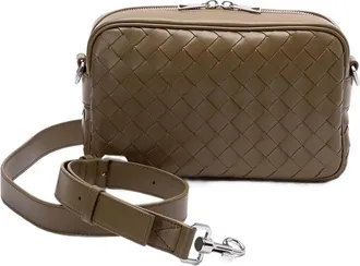 Bottega Veneta Small Intrecciato Leather Camera Bag