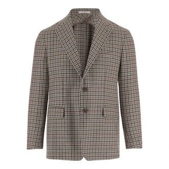 Tagliatore Wool Jacket with Check Pattern - male - Tagliatore - Blazers - Multicolor - 2XL - Jackets