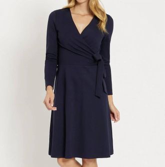 Jude Connally Farrah Ponte Dress In Dark Navy