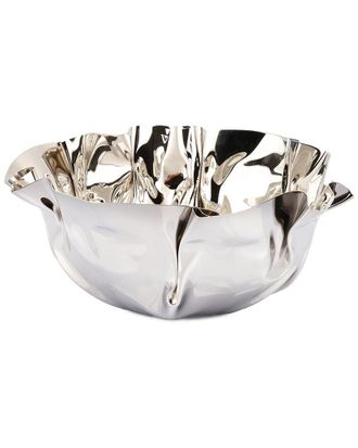 Alice Pazkus 9.5In Round Stainless Steel Wavy Design Serving Bowl