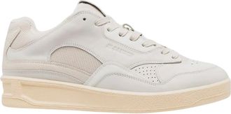 Jil Sander Schoenen, Heren, Wit, 41 EU, Leer, Lage leren en mesh sneakers