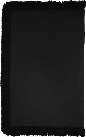 Dolce & Gabbana Virgin Wool Fringed Scarf - Black
