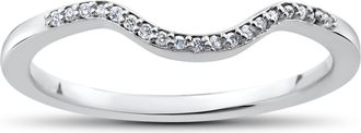 Pompeii3 1/16 ct Lab Created Diamond Aria Wedding Curved Contour Ring