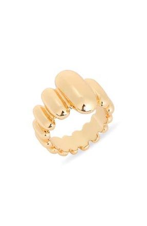 Nordstrom Rack Wide Puffy Ridged Ring in Gold at Nordstrom Rack, Size 7