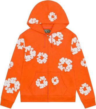 Denim Tears Cotton Wreath Zip Hoodie Orange FW25TZH2982313