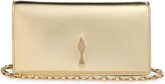 Christian Louboutin Bettina Metallic Leather Clutch in Pl12 Platine/gold at Nordstrom