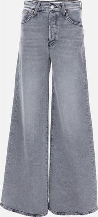 Mother Grey Wide Leg Jeans