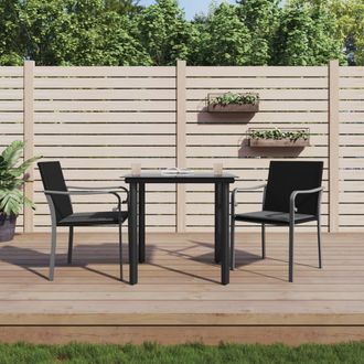 vidaXL Juego Comedor Jard&iacute;n 3 Piezas Y Cojines Rat&aacute;n Sint&eacute;tico Y Acero Vidaxl