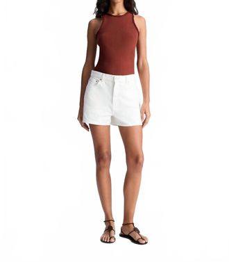 A.L.C. 110 High Waist Denim Short In White