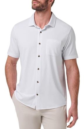 Travis Mathew Comfortknit Beach Short Sleeve Shirt in White at Nordstrom, Size X-Large