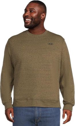 UGG Nyles Crewneck Mens Sweatshirt Burnt Olive Heather : 2XL, Cotton/Polyester