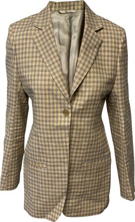 Acne Studios Gingham Blazer in Multicolor Cotton