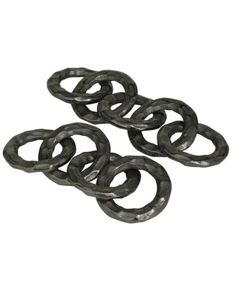 CosmoLiving by Cosmopolitan Cosmoliving By Cosmopolitan Set Of 2 Chain Black Aluminum Sculpture
