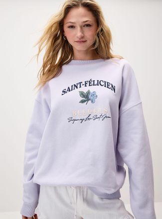 Twik Womens Oversized destination fleece sweatshirt