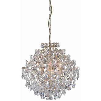 Marksl&ouml;jd Rosendal - L&aacute;mpara Colgante De Techo Con 6 Luces De Cristal Dorado, E14 - Markslojd