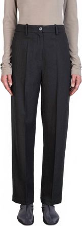 Alysi Soft Wool Trousers In Ghisa