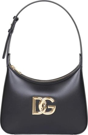 Dolce & Gabbana Zwarte Schoudertas Elegant Ontwerp - Dames - Schoudertassen - Zwart - ONE Size - Tassen