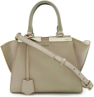 Fendi Pre-owned Handbags, female, Beige, Size: ONE SIZE Pre-owned Leather Handbag