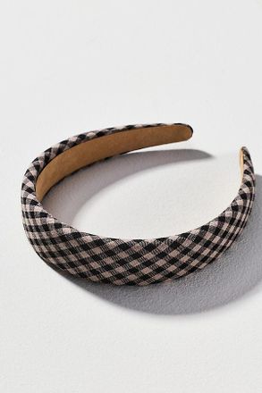 Anthropologie Plaid Puffy Headband