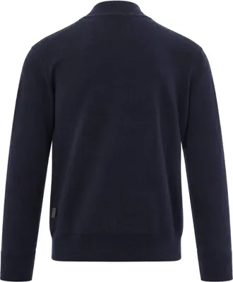 Paolo Pecora Wool-Cotton Zip Sweater - Blue
