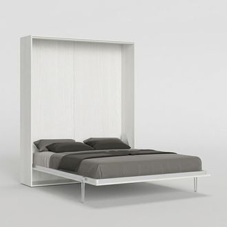 Itamoby Cama Abatible De Matrimonio Armario Pared Blanco 160 X 190 Cm Kentaro