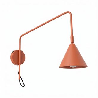 Sollux Lighting Aplique ocre rojo acero alt. 30 cm