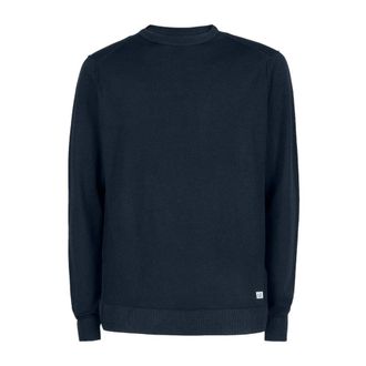 C.P. Company Marineblauwe Merino Wol Ronde Hals Trui - Heren - Ronde hals truien - Blauw - 2XL - Wol - Truien & Vesten