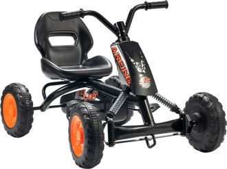 OEM Kart Pedales Go Kart Con Ruedas Pp Marco De Acero Carga 30 Kg Para Ni&ntilde;os Y Ni&ntilde;as De 2-5 A&ntilde;os Negro